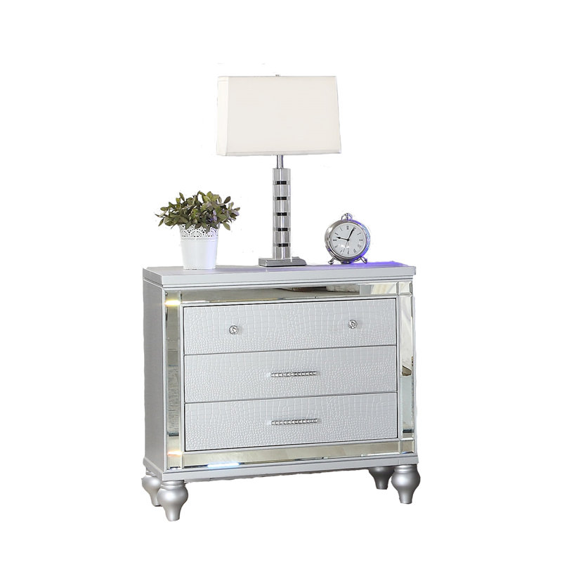 Table de chevet 3 tiroirs Sterling