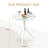 White Foldable  Round Table, 23.6'' Diameter X 29.5'' Height, Metal, Waterproof & Rust-Resistant, Tripod Base, Indoor & Outdoor Patio Table-2104221674