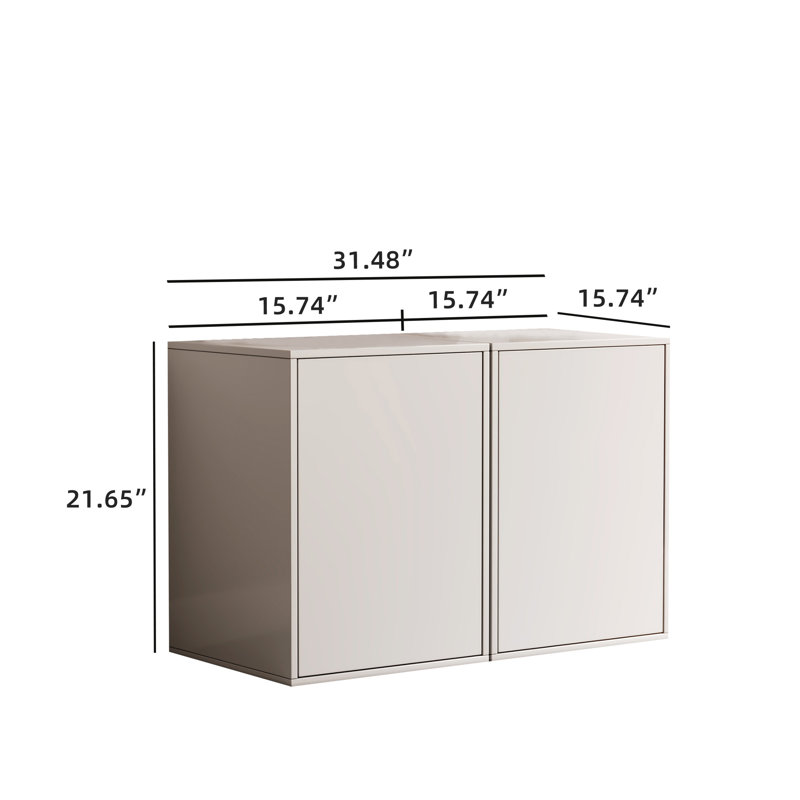 Armoire de rangement carrée Amias