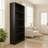 5-Tier Bookshelves Storage Cabinet Black
