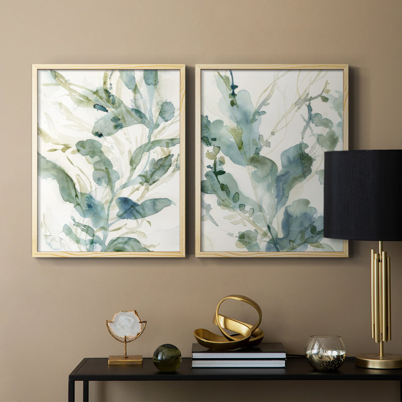 Underwater Botany III-Premium Framed Print -Ready to Hang - No Nails Required - No Nails Required, 29" H x 46" W