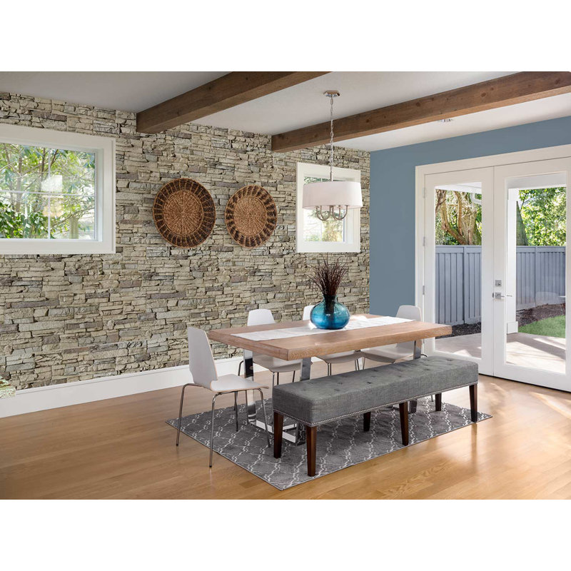 Colorado 48.75" x 24.63" Stone Wall Paneling, Mist