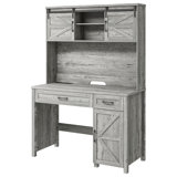 Farmhouse 47" Executive Desk, Computer Desk With Drawers And Storage Cabinet