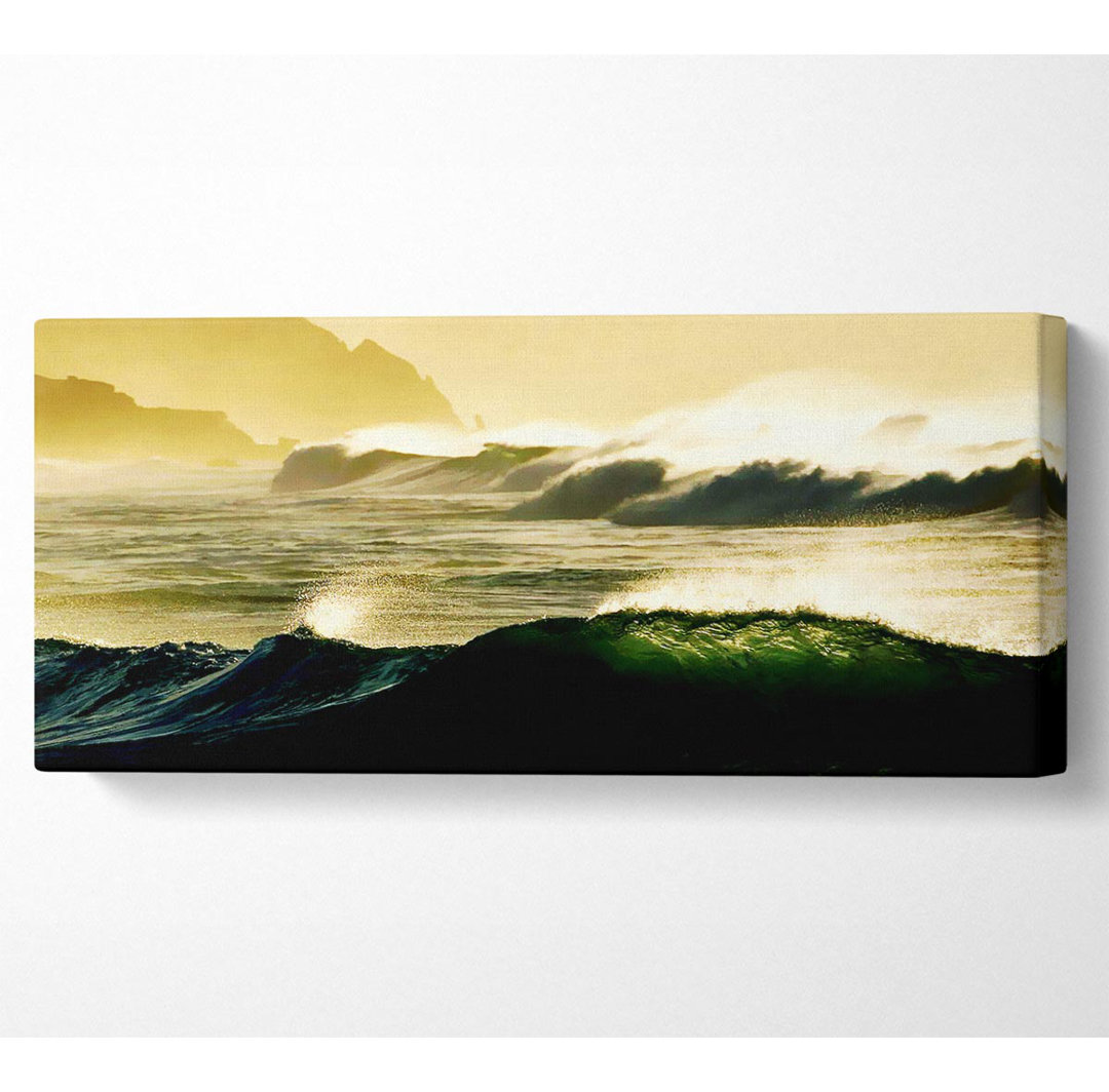 Mountain View Waves - Kunstdrucke auf Segeltuch