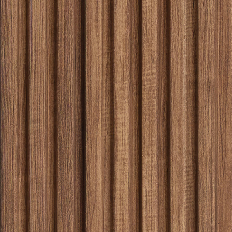 Panneaux muraux minces en bois de polystyrène Contour 93,7 po x 4,7 po, Noyer chaux