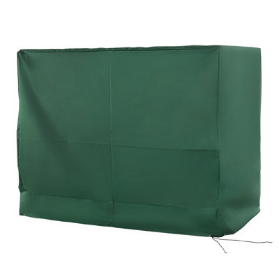 600D Oxford 3-Seater Patio Swing Cover Outdoor Chair Cover Garden Furniture Cover Rain Protection Waterproof Anti-UV, Dark Green by Arlmont & Co.
