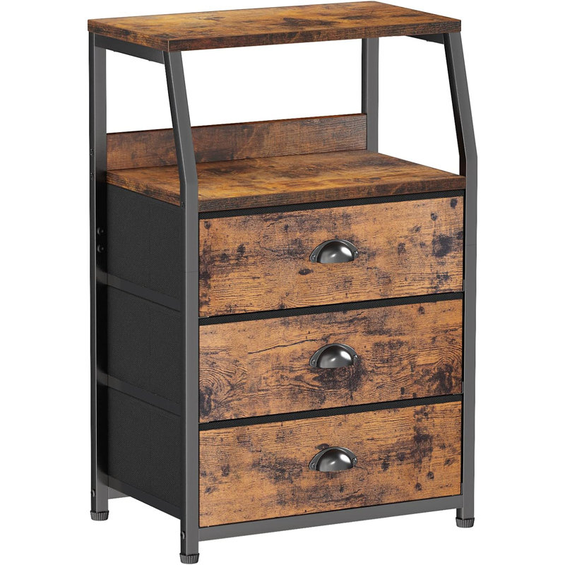3 Drawer Storage Drawer, Brown
