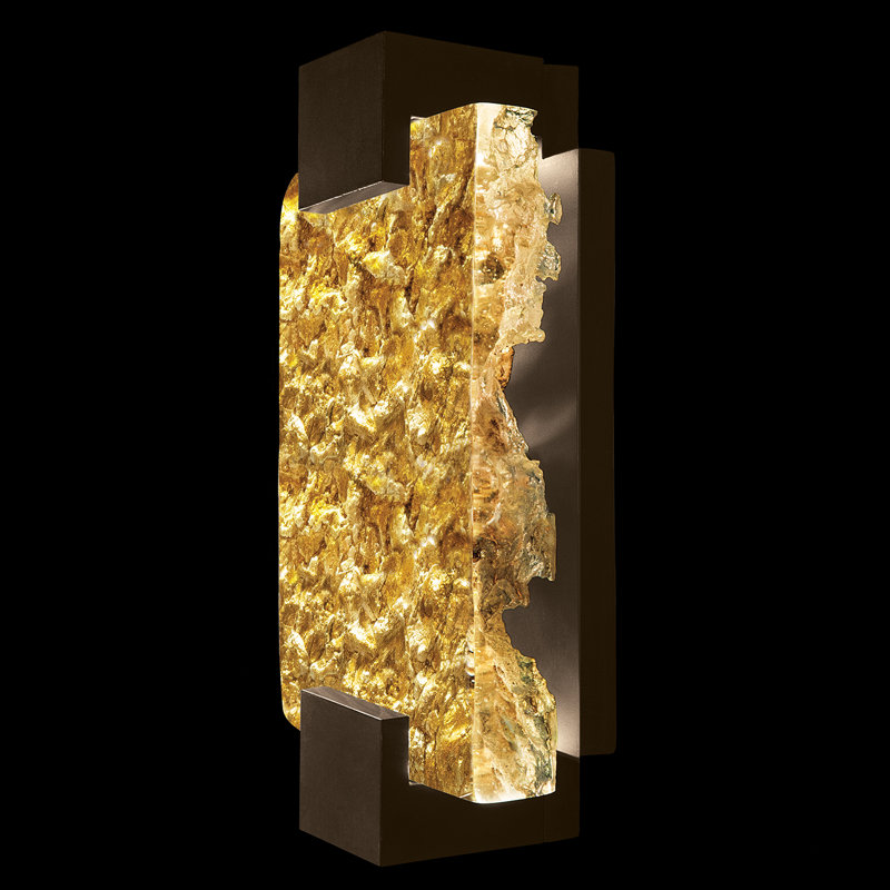 Terra LED Flush Mounted Sconce, 11.75" H x 6.25" W , Gold Leaf