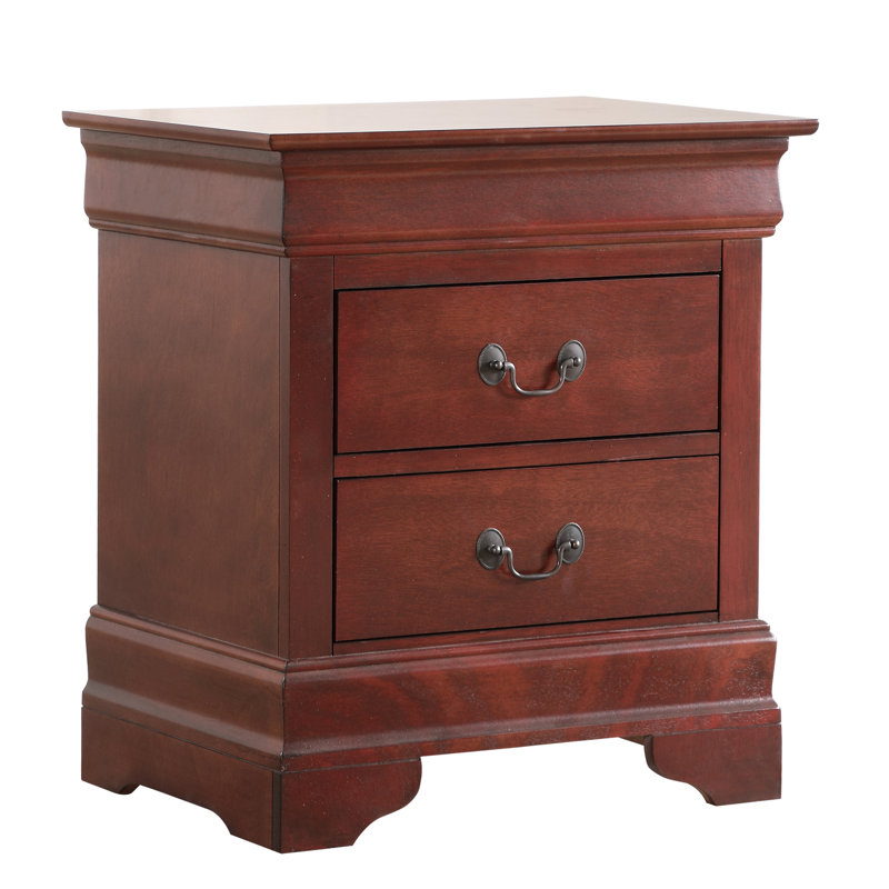 Nanhey Wooden Nightstand, Black 2