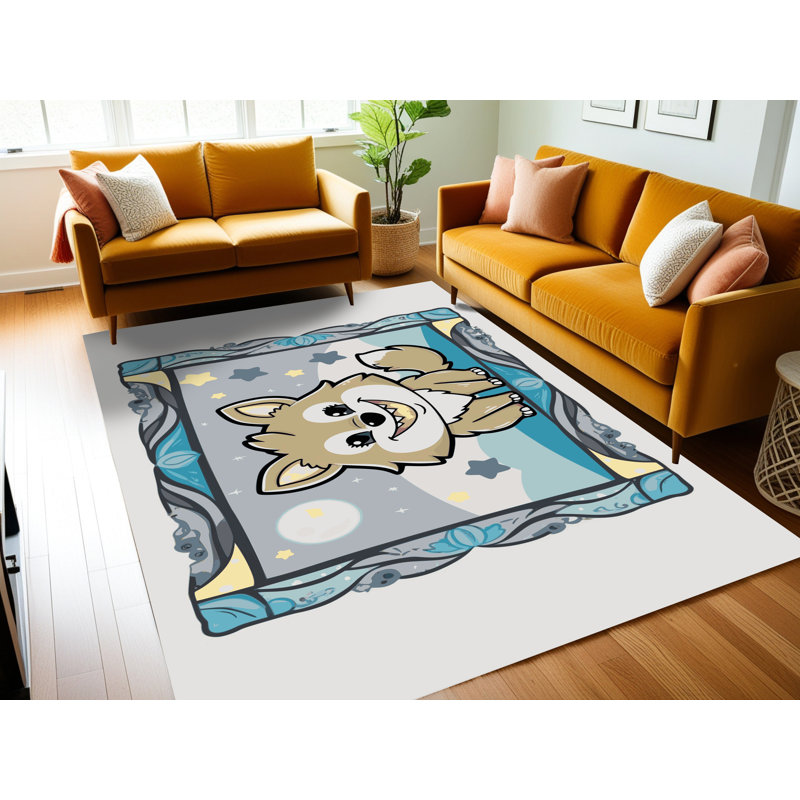 Tapis de Noël lavable The Holiday Aisle®, Rectangle 6 pi x 9 pi