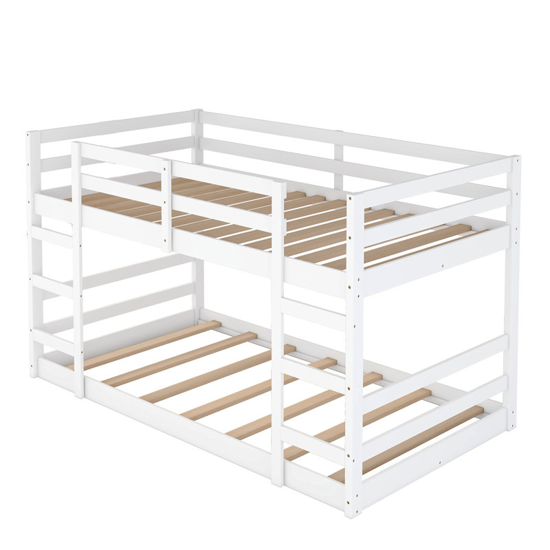 Lit simple en bois avec tiroirs, naturel, Lit simple, Naturel
