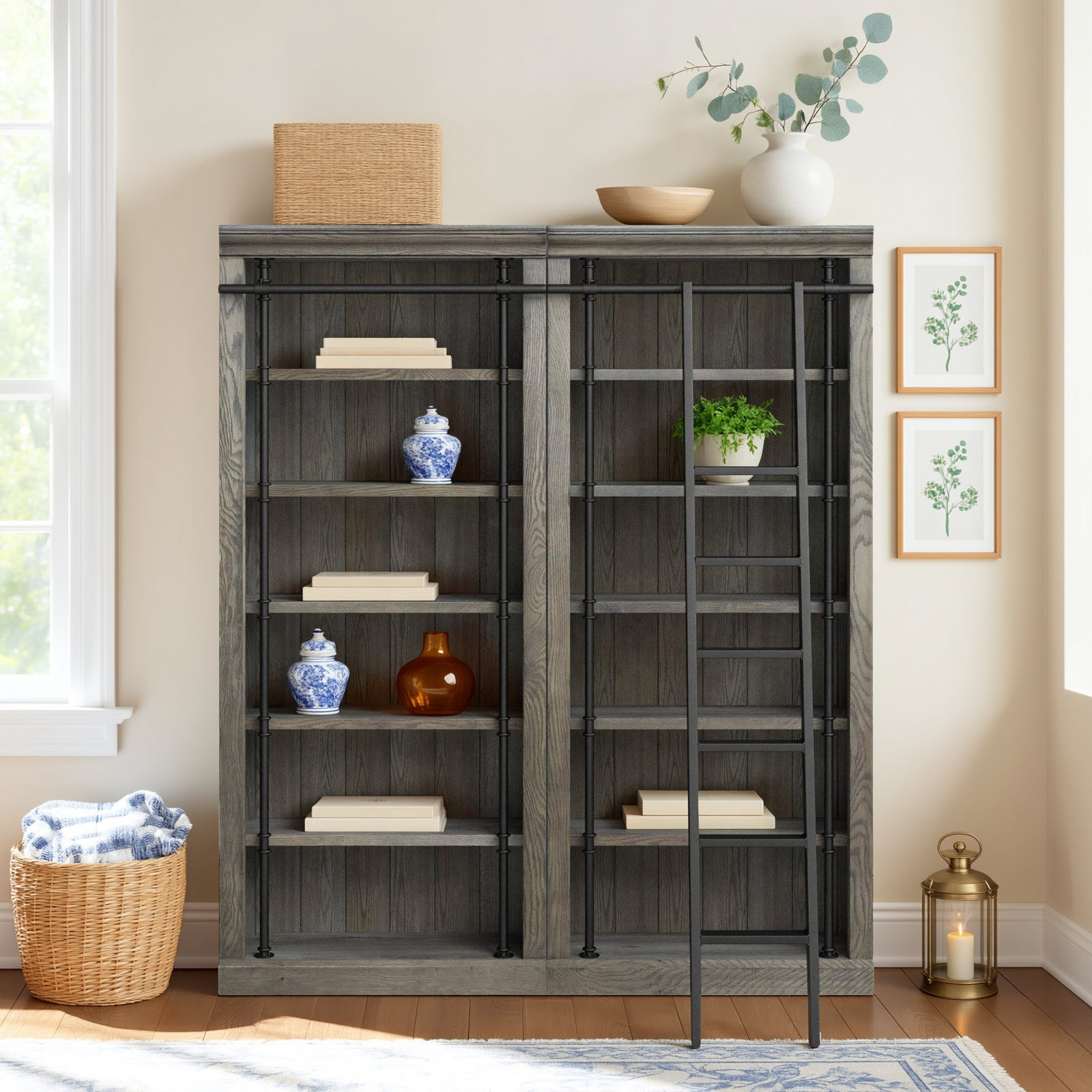 Lorna 80" Library Bookcase