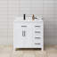 Ensemble de meuble-lavabo simple 36 po avec plateau en marbre Beckett-61870894-61870893-61870897