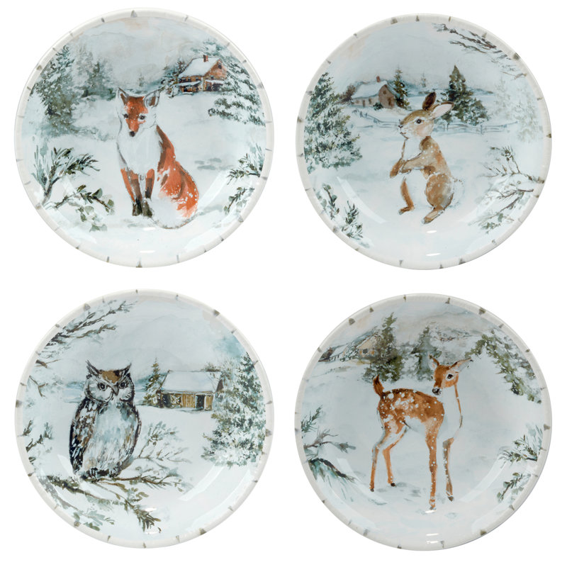 Winter's Frost Set of 4 Soup Bowls