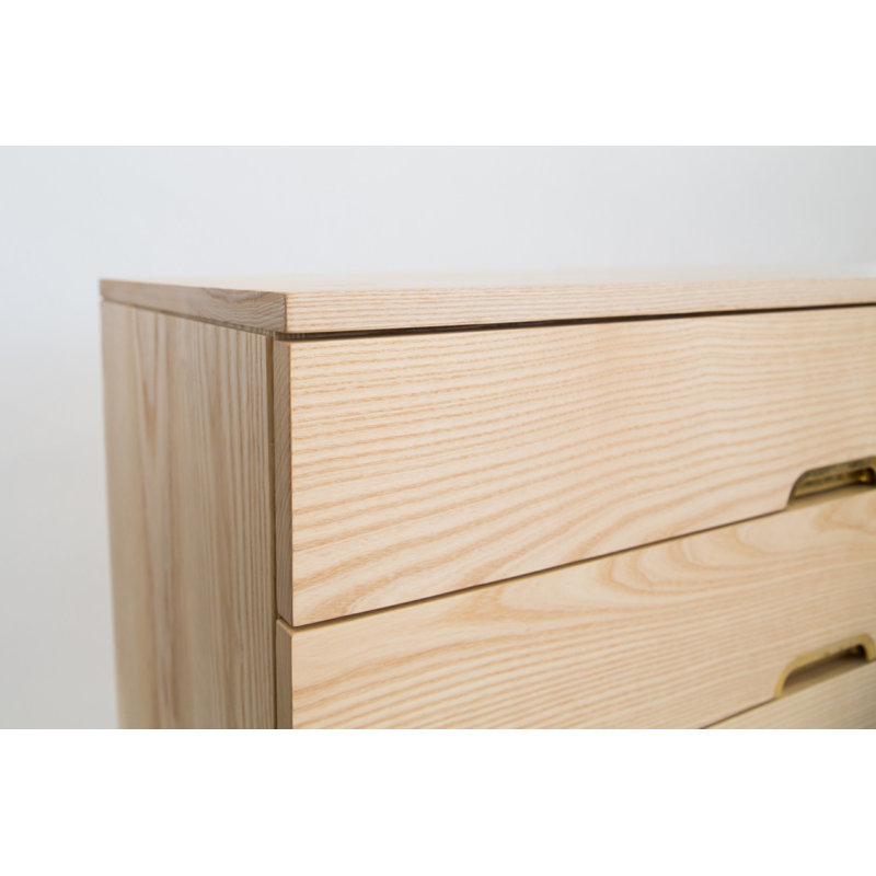 Simple 8 - Drawer Solid Wood Dresser, Ash
