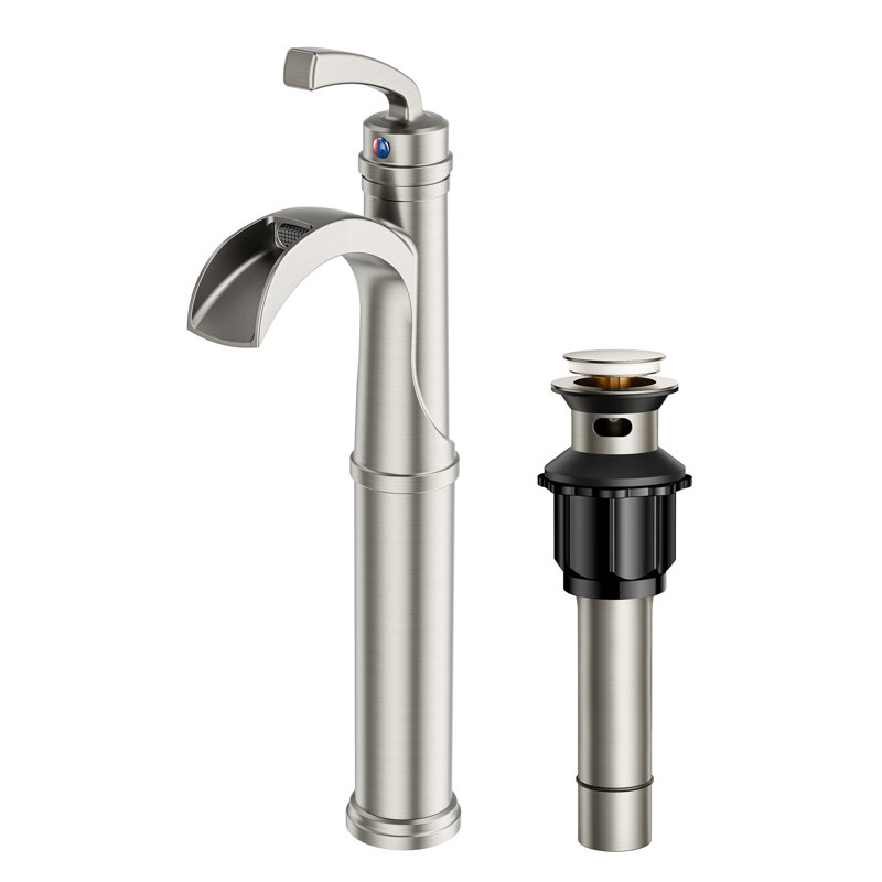 Vessel Sink Faucet Single-handle Bathroom Faucet With Drain Assembly, Brushed Nickel