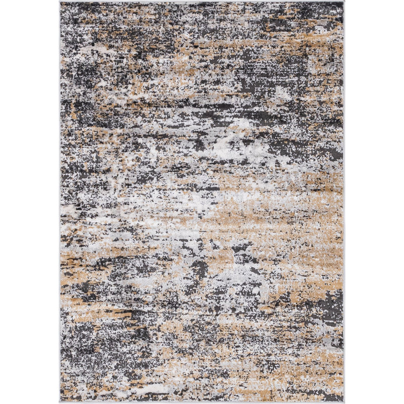 Highdell Abstract Indoor Rug, Rectangle 4' x 6'