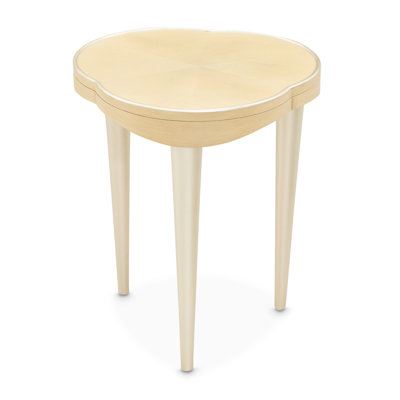 Camellia Field Caramel Solid Wood End Table