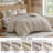 Neutral 3-piece Full Bedding Set, Durable Polyester With Modern Striped Design