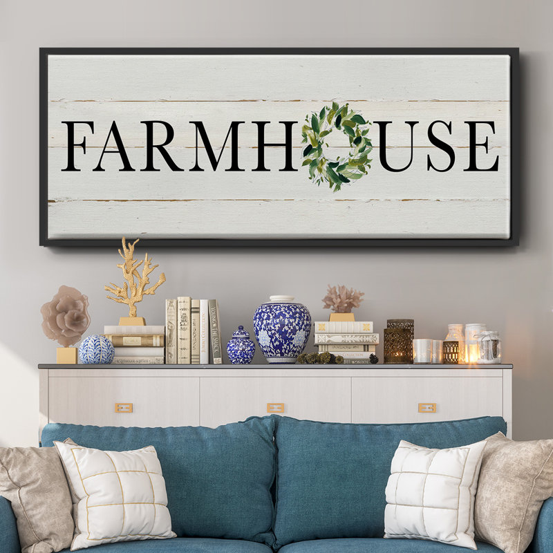 Farmhouse- Framed Canvas, 8" H x 20" W