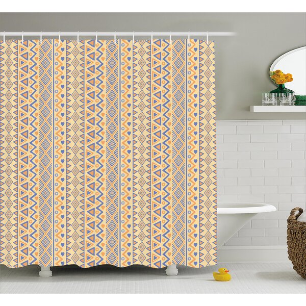 Cyrano Striped Shower Curtain with Hooks Included
