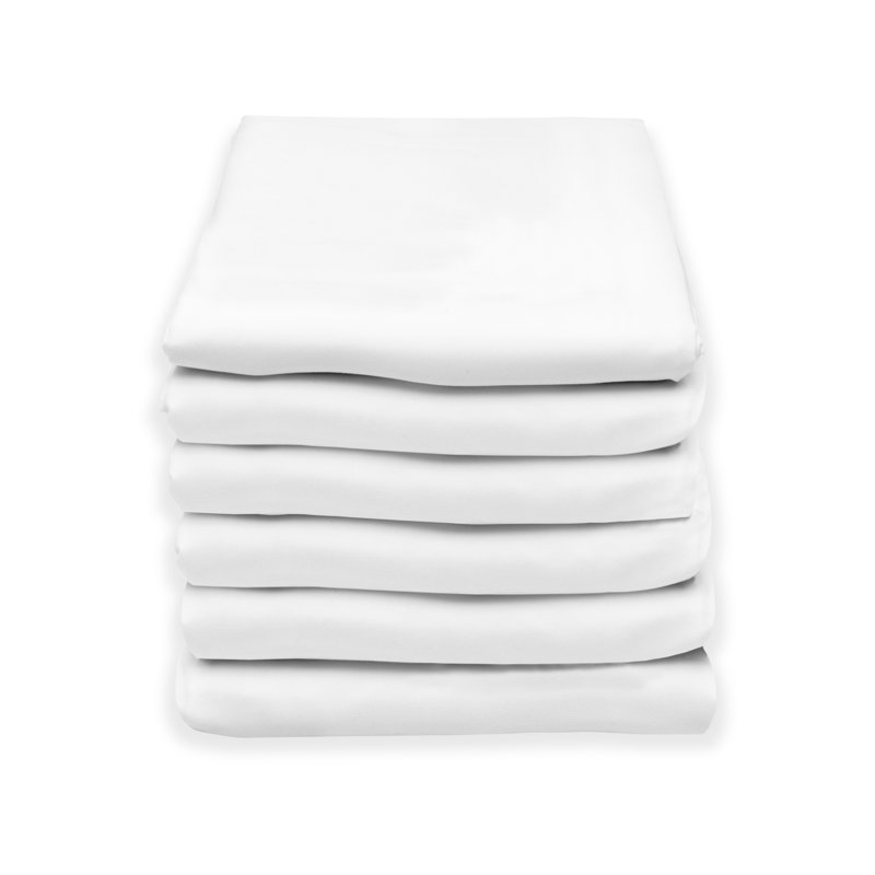 Drap-housse 100% coton 300 fils 300 fils, Blanc, Grand