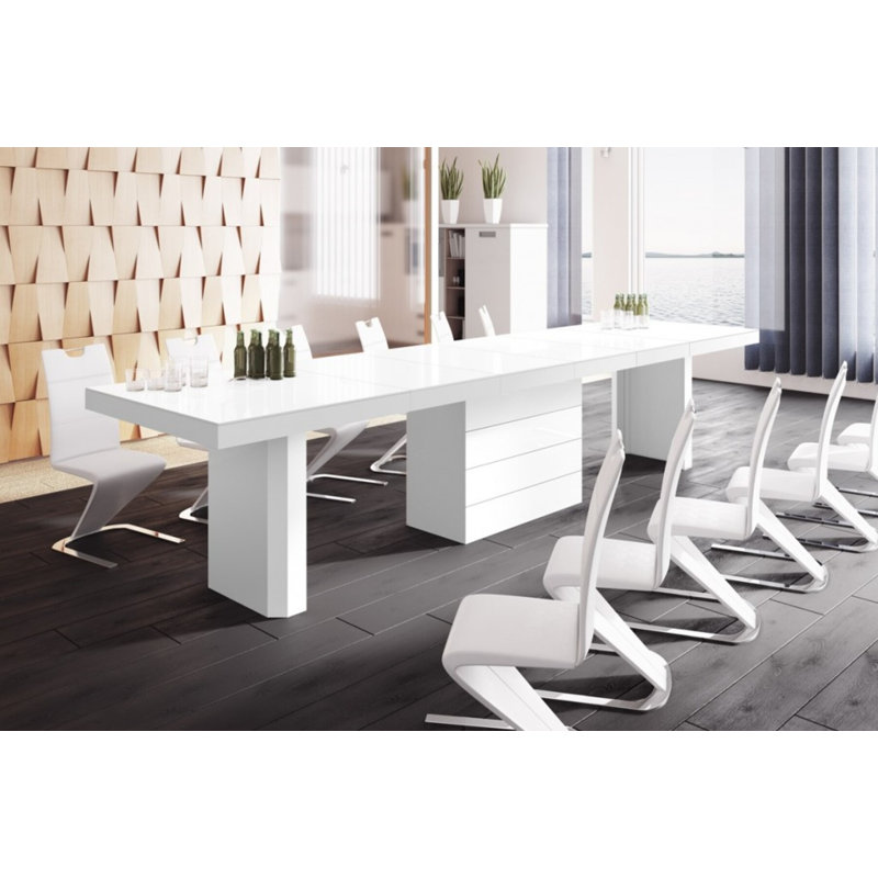 Chonna Extendable Dining Table, White