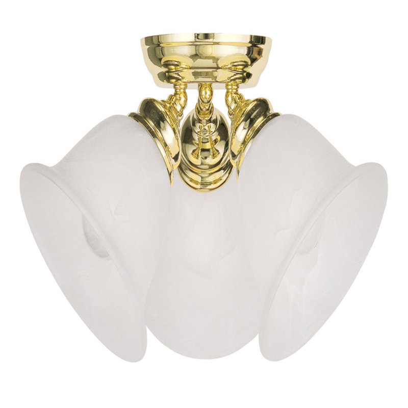 Chelwood Flush Mount, Polished Brass