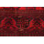 Tapis oriental noir / rouge en laine noué à la main 4 pi 9 po x 6 pi 6 po Cremeans