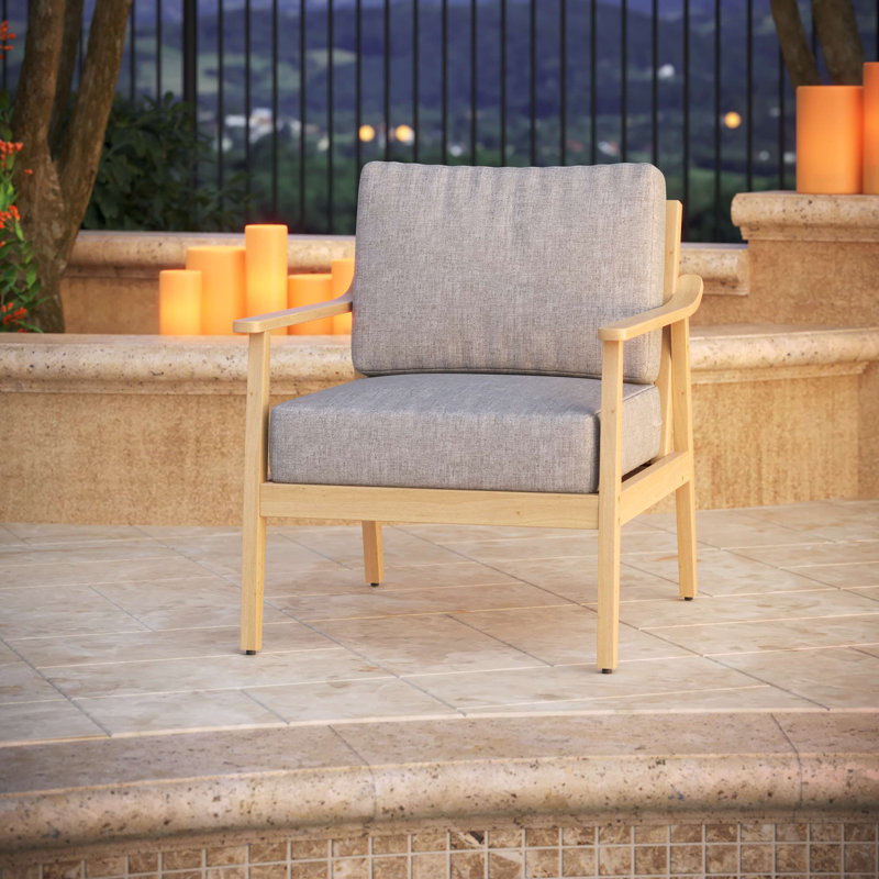 Outdoor 5'' Lounge Chair Seat / Back Cushion, Blended Gray