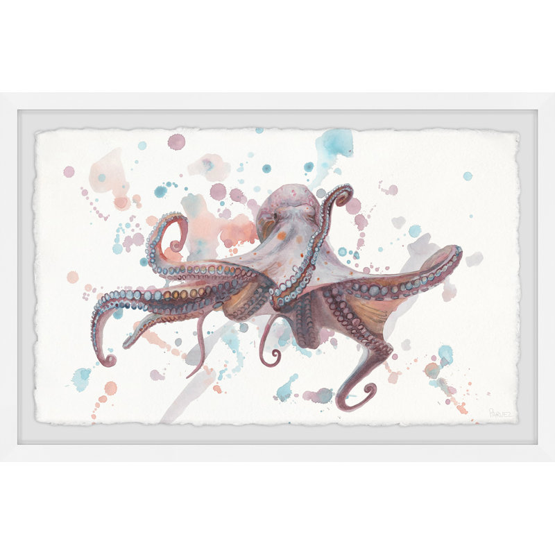 Artistic Octopus by Parvez Taj - Single Picture Frame Painting, 41 cm H x 61 cm W