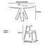Combinaison de chaise ronde Mid Mid-124363249-124363247