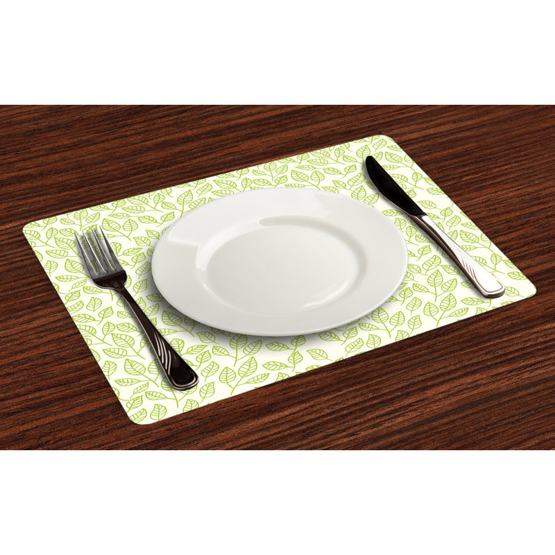 Polyester Floral Rectangle Placemat