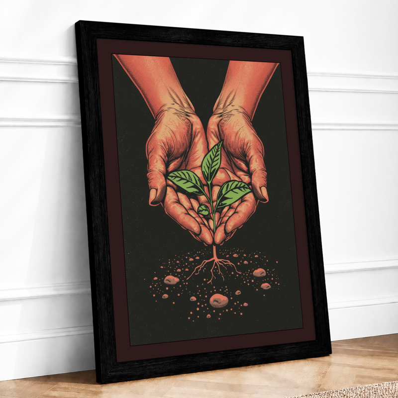 Nurturing Growth Modern - Print, A2 - 59.4 x 42.0 cm, Black