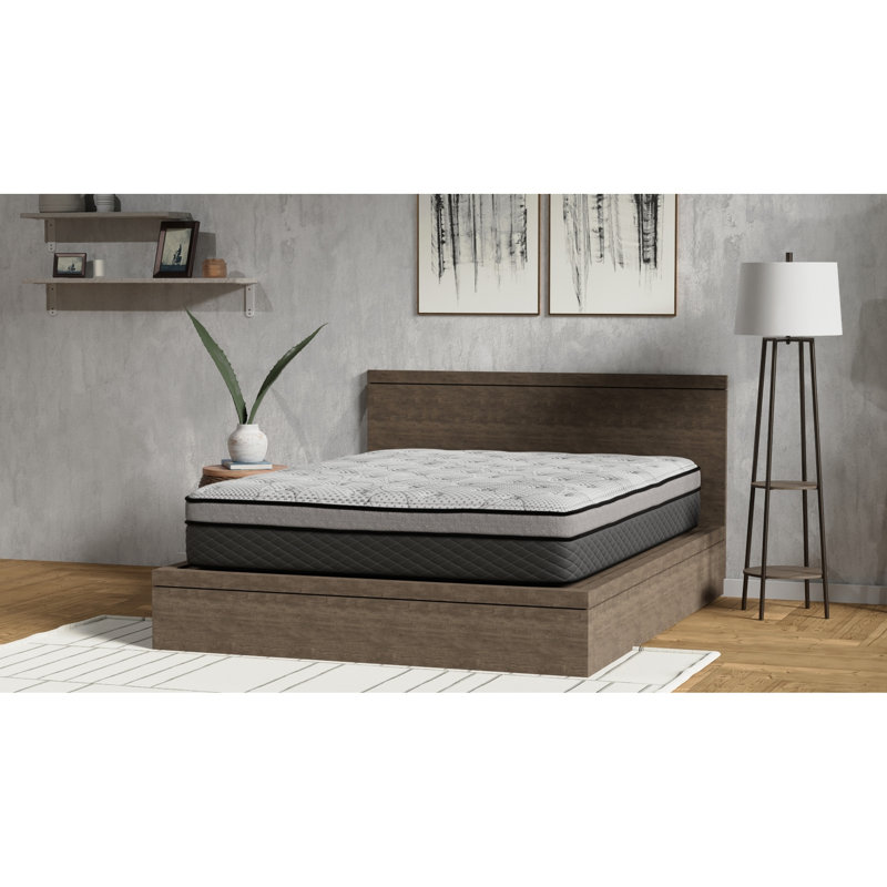 Très grand matelas mi-ferme de 12 po avec mousse de contour et ressorts ensachés, isolant de mouvement pour les lits, housse tricotée respirante de 12 po, régulation de la température du gel rafraîchissant, combinaison idéale pour le dos