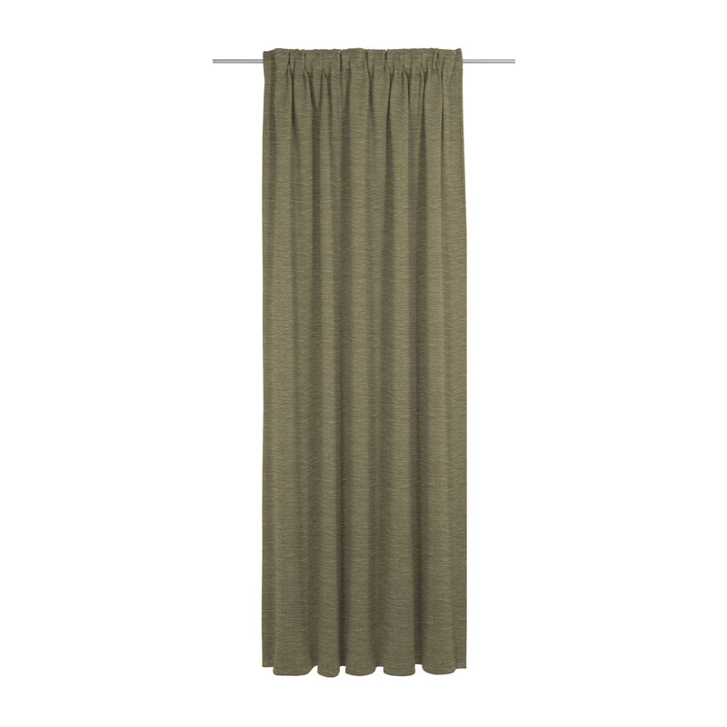 Polyacrylic Opaque Pinch Pleat Curtain Panel, Brown, 132cm Width x 295cm Drop
