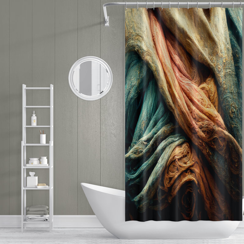 Rideau de douche abstrait, H 72 po x l 70 po