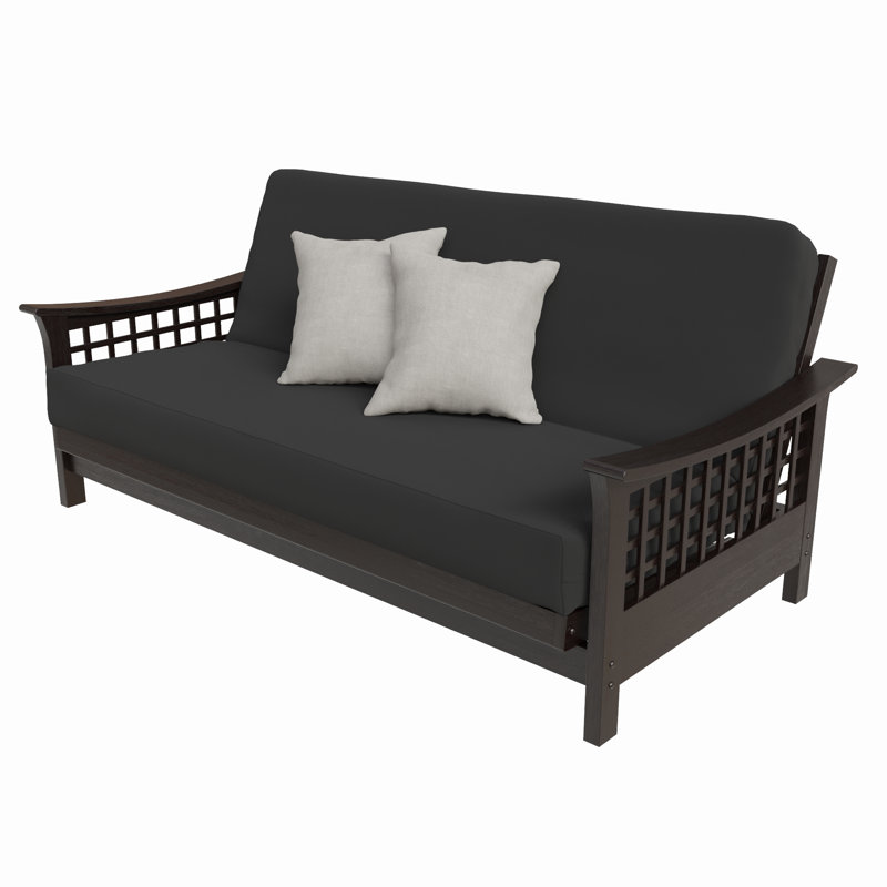 Trelli Futon Frame, Black Walnut, Queen