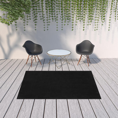 Tapis intérieur / extérieur noir Mullican Sandy
