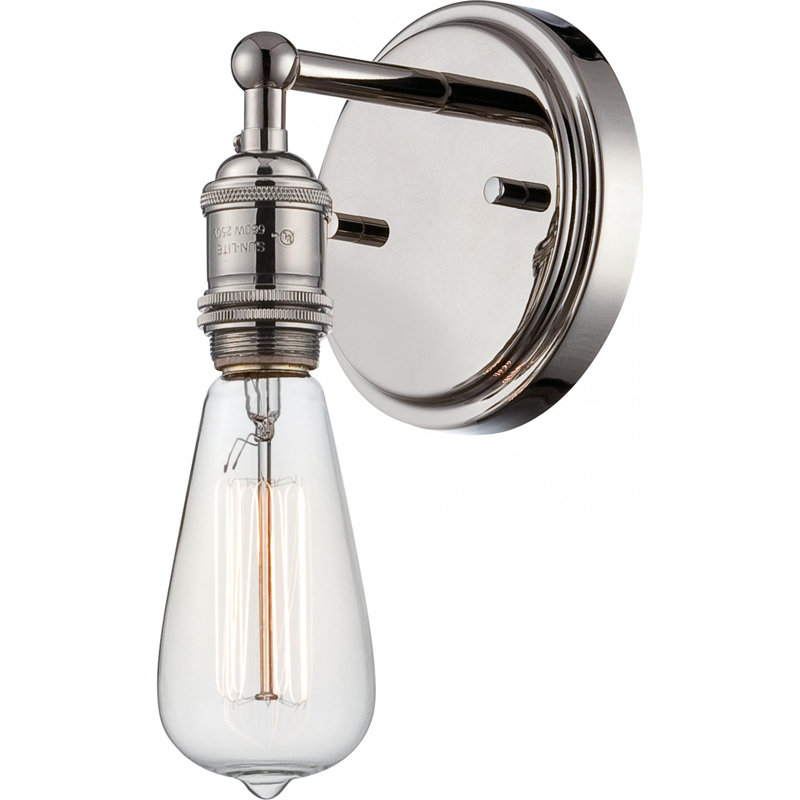 Lewandowski Dimmable Bath Sconce, Polished Nickel