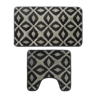 Ensemble de tapis de bain géométrique