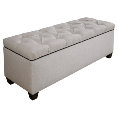 Polyester Upholstered Storage Bench