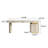 Modern Minimalist Cream Style Rectangular Sintered Stone Office Desk-109116130