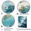 Océan blanc et courants bleus sur toile-97051104-97051105
