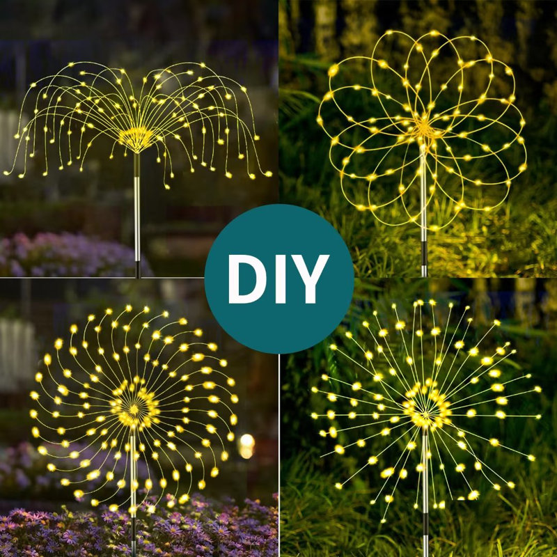 Solar Powered Integrated LED Pathway Light Pack, Yellow