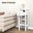 Nightstand Set of 2 with Drawer and Open Storage Shelf, White-125912464