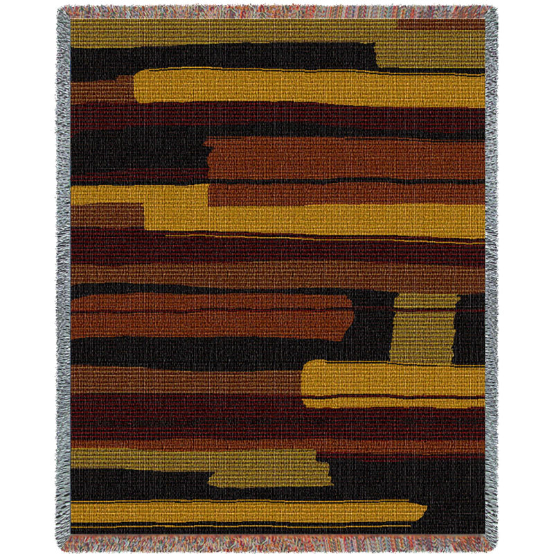 Couverture Pure Country Weavers Sante Fe - d'inspiration amérindienne du Sud-Ouest - jeté en coton tissé à la main - fabriqué aux États-Unis (72 x 54)