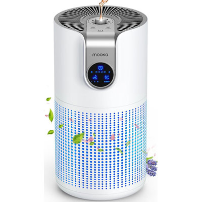 MOOKA Air Purifiers for Home Large Room Up to 1500 sq. ft. with Aromatherapy, White