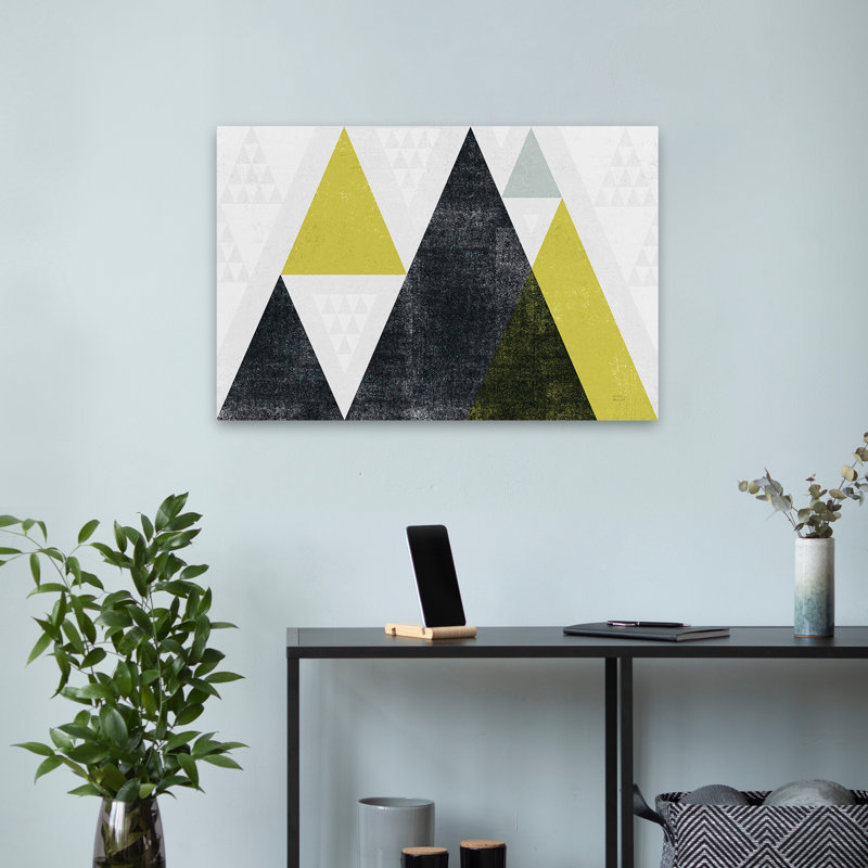 Abstract Geometric - Mod Triangles I, 16" H x 24" W