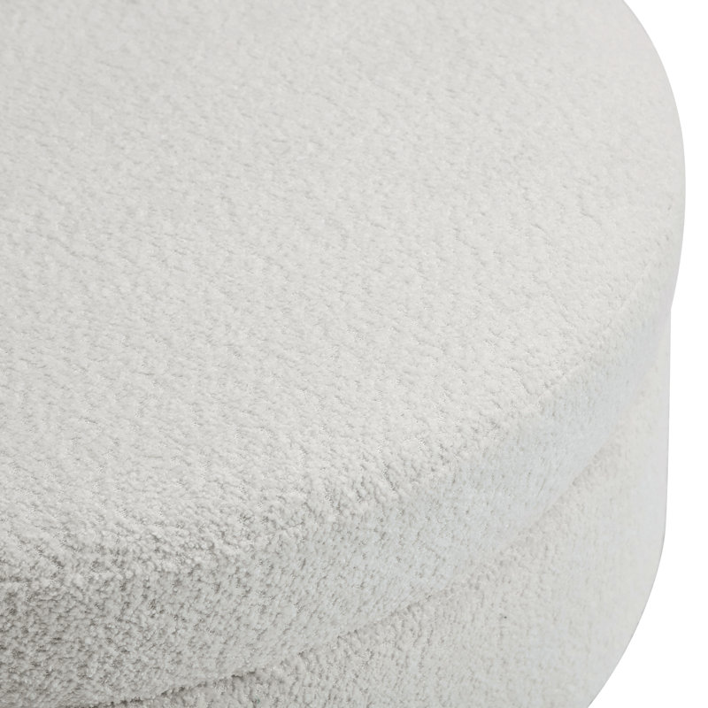 Repose-pieds large avec rangement, Blanc